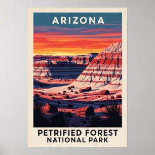 Arizona Versteinerter Wald Nationalpark V01 Poster