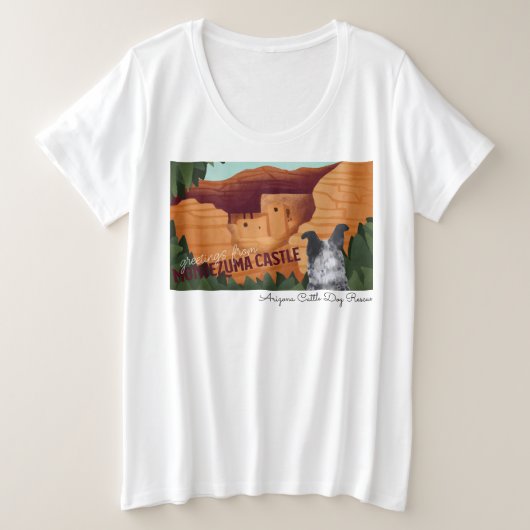 Arizona-Vieh-Hunderettung - Montezuma Schloss Große Größe T-Shirt (Design vorne)