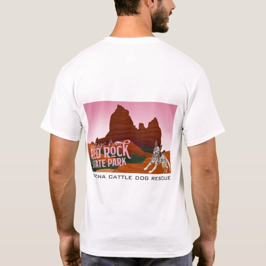 Arizona-Vieh-Hunderettung - roter T-Shirt (Rückseite)