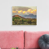 Arizona Vier Gipfel Gebirgswelt Farbenfrohe Wolken Leinwanddruck (Insitu (Wohnzimmer))