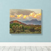 Arizona Vier Gipfel Gebirgswelt Farbenfrohe Wolken Leinwanddruck (Insitu (Holzboden))