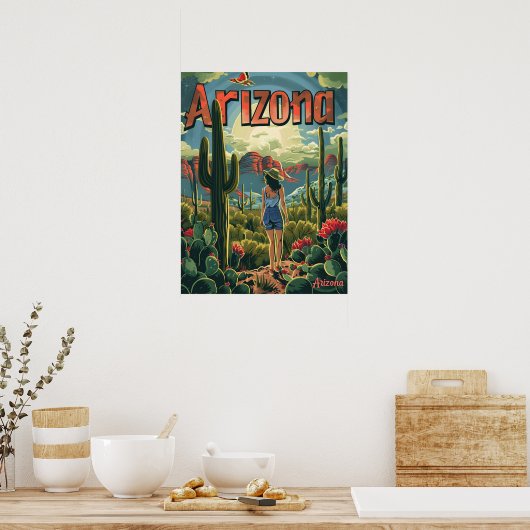 Arizona Vintag Illustration Poster (Küche)