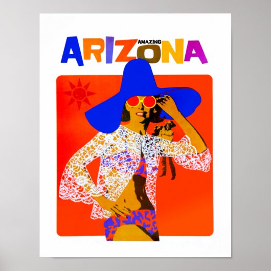 Arizona Vintag Style Travel Poster (Vorne)