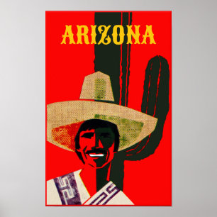 Arizona Vintag Style Travel Poster