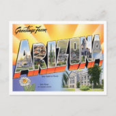 Arizona Vintage Großbuchstaben Postkarte (Vorderseite)