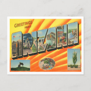 Arizona Vintage Große Buchstaben Postkarte