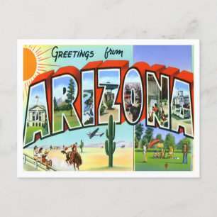 Arizona Vintage Große Buchstaben Postkarte