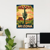 Arizona Vintage Reisedesign Poster (Heimbüro)