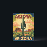 Arizona Vintage Reisedesign Postkarte<br><div class="desc">Arizona Vintage Reise Poster Illustration.</div>