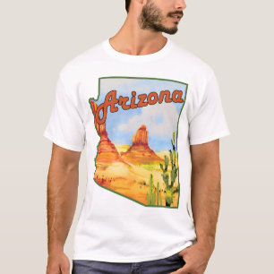 ARIZONA VINTAGE WÜSTENKAKTUS REISE BERGE SAG T-Shirt