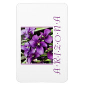 Arizona violette Blumen Magnet (Vertikal)