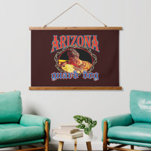 Arizona Wachhund-Echse Wandteppich Mit Holzrahmen