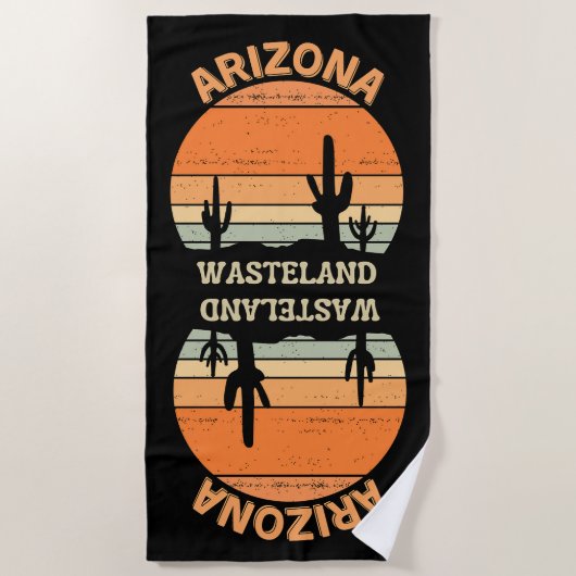 Arizona Wateland Retro Beach Handtuch (Vorderseite)
