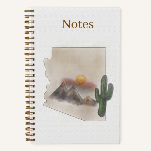 Arizona Watercolor Notebook - 5.5 x 8.5 Notizblock (Vorderseite)