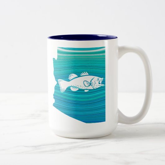 Arizona Wave Fishing Zweifarbige Tasse (Rechts)