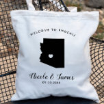Arizona Wedding Welcome Bag, Hotel Guest Tragetasche<br><div class="desc">Hochzeitswochenende Begrüßungsgeschenk-Tasche für Gäste aus der Stadt zu Ihrer Hochzeit,  mit dem Bild von Arizona. Fülle die Tasche mit deinen Lieblingsgoodies.</div>