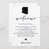 Arizona Wedding Welcome Letter & Itinerary Card Programm (Vorne/Hinten)