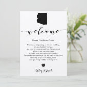 Arizona Wedding Welcome Letter & Itinerary Card Programm (Stehend Vorderseite)