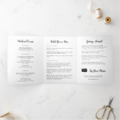 Arizona Wedding Welcome Letter & Itinerary Dreifach-gefaltete Programmkarte (Innenseite)