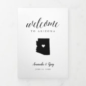 Arizona Wedding Welcome Letter & Itinerary Dreifach-gefaltete Programmkarte (Cover)
