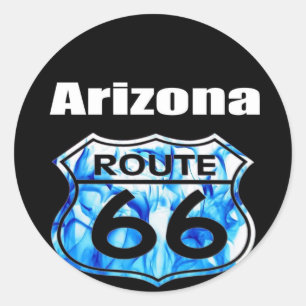 Arizona-Weg 66 Runder Aufkleber