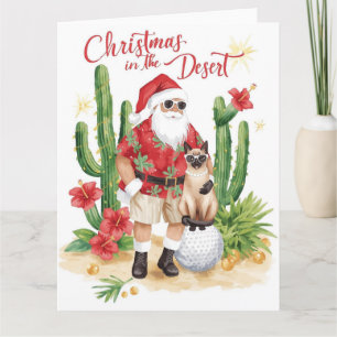 Arizona Weihnachten mit Santa und Kaktus Karte