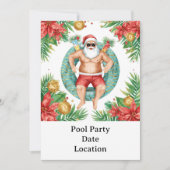 Arizona Weihnachts-Poolparty Einladung (Vorderseite)