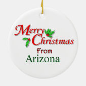 Arizona-Weihnachtsbaum-Verzierung Keramik Ornament (Hinten)