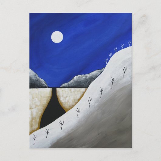 Arizona Weihnachtswüste Südwestkaktus Feiertagspostkarte (Vorderseite)