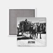 Arizona Westernpferdekutsche Magnet (Vorderseite/Rückseite)