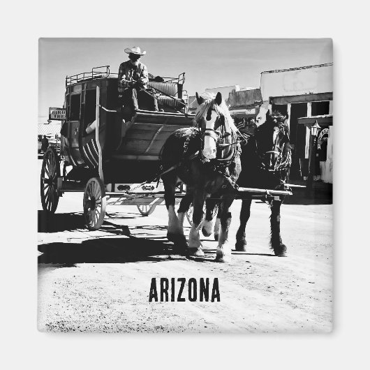 Arizona Westernpferdekutsche Magnet (Vorne)