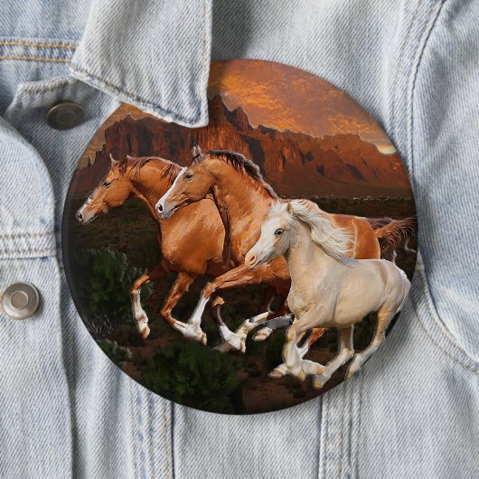 Arizona Wild Pferde Button (Beispiel)