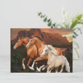 Arizona Wild Pferde Dankeskarte (Stehend Vorderseite)