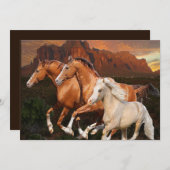 Arizona Wild Pferde Dankeskarte (Vorne/Hinten)