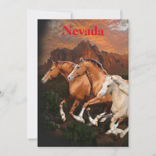 Arizona Wild Pferde Feiertagskarte