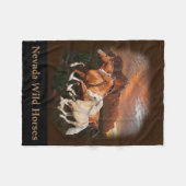 Arizona Wild Pferde Fleecedecke (Vorderseite (Horizontal))