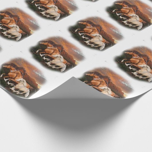 Arizona Wild Pferde Geschenkpapier (Ecke)