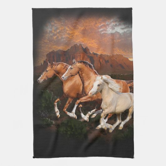 Arizona Wild Pferde Geschirrtuch (Vertikal)