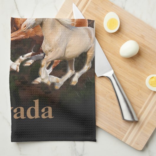 Arizona Wild Pferde Geschirrtuch (Viertel Falte)