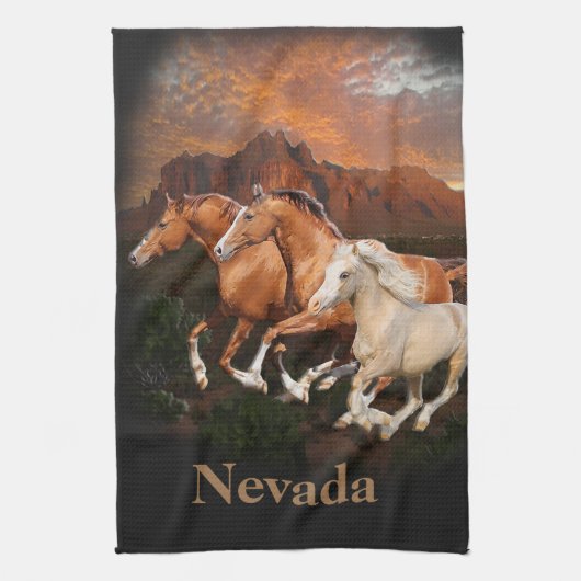 Arizona Wild Pferde Geschirrtuch (Vertikal)