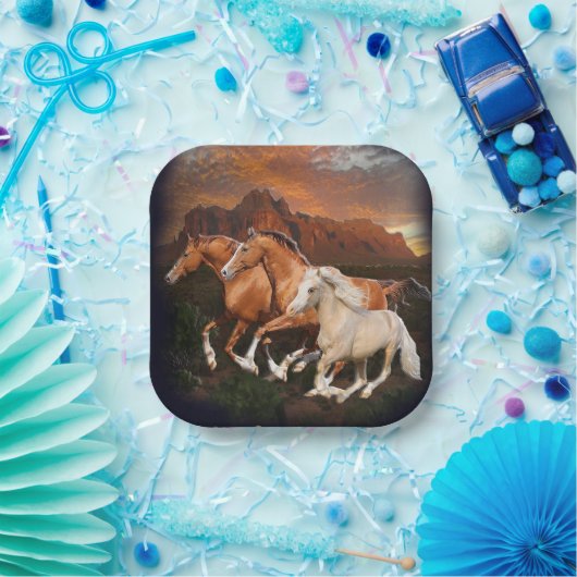 Arizona Wild Pferde Pappteller (Party)