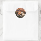 Arizona Wild Pferde Runder Aufkleber (Tasche)