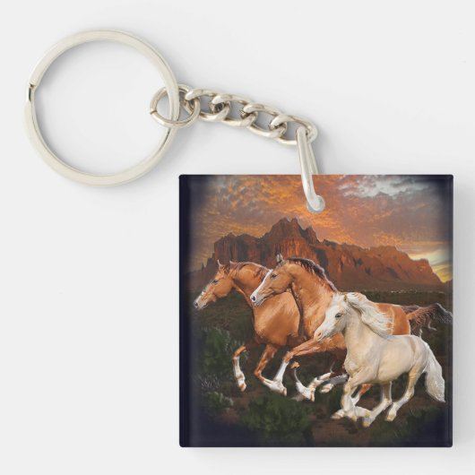 Arizona Wild Pferde Schlüsselanhänger (Vorderseite)