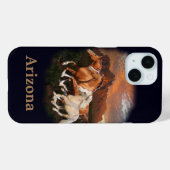 Arizona Wilde Pferde Case-Mate iPhone Hülle (Rückseite (Horizontal))