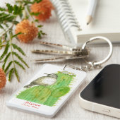 Arizona Wildlife Cactus Wren Bird Saguaro Schlüsselanhänger (Vorderseite rechts)