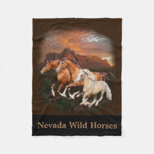 Arizona-Wildpferde Fleecedecke