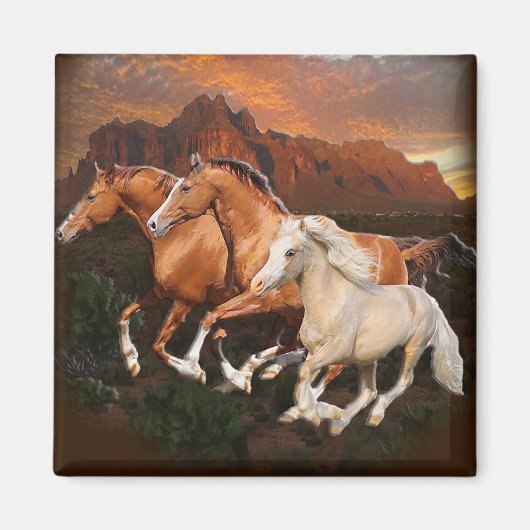 Arizona Wildpferde Magnet (Vorne)