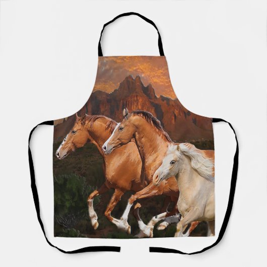 Arizona Wildpferde Schürze (Vorderseite)