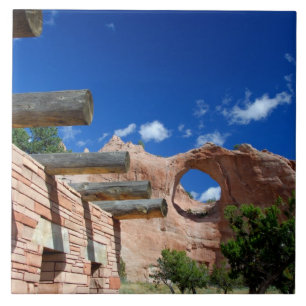 Arizona, Window Rock. Hauptstadt der Navajo Fliese