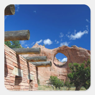 Arizona, Window Rock. Hauptstadt der Navajo Quadratischer Aufkleber